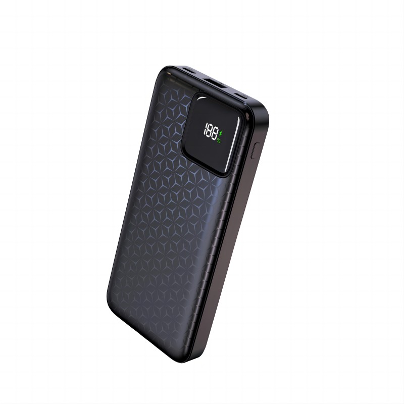 PWB-POWERBANK WITH LED DISPLAY 10000MAH BLACK COLOR K15