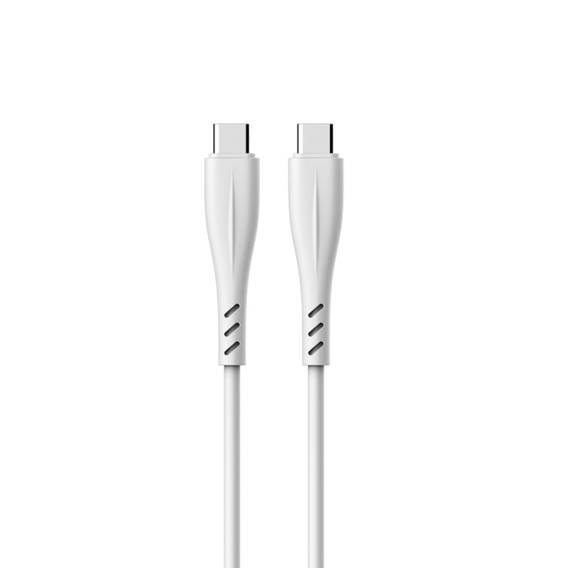 CB-PVC02 C-C PIN 1M CABLE PVC FAST CHARGE WHITE