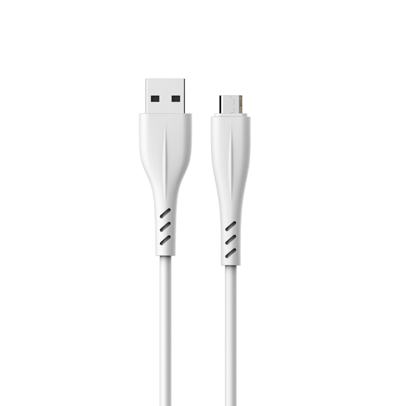 CB-PVC02 USB-MICRO CABLE 1M PVC FAST CHARGE WHITE