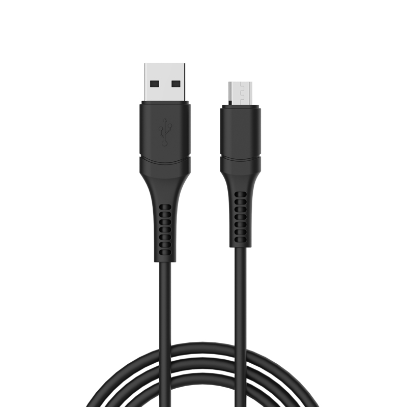 CB-PVC03 USB-MICRO 1M 2A CABLE FOR PHONE BLACK