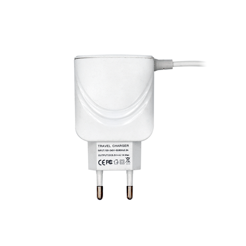 B049 2.4A USB CHARGER WITH ATTACHED CABLE